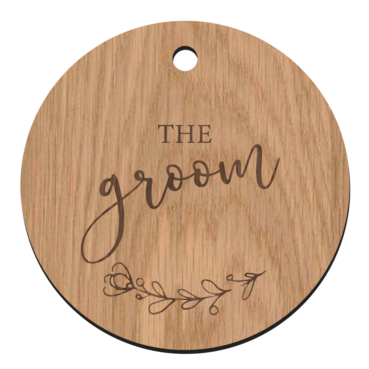 Wooden Wedding Dress Hanger Tag for Bride/Bridesmaid/Flower Girl/Maid of Honour/Mother of the Bride/Groom (The Groom)