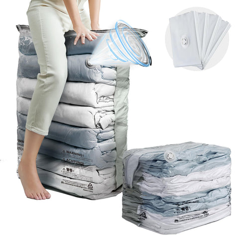 TAILI Extra Large Vacuum Storage Bags Cube 4 Jumbo(80x100x38 CM), Cream
