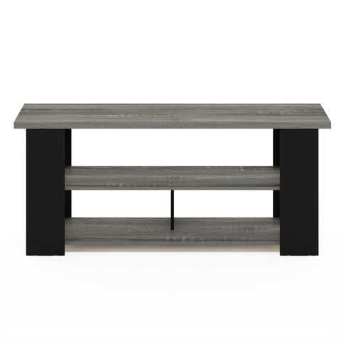 Furinno JAYA TV Stand, Entertainment Center, TV Console for TV up To 55 Inch, for Living Room, Bedroom, French Oak