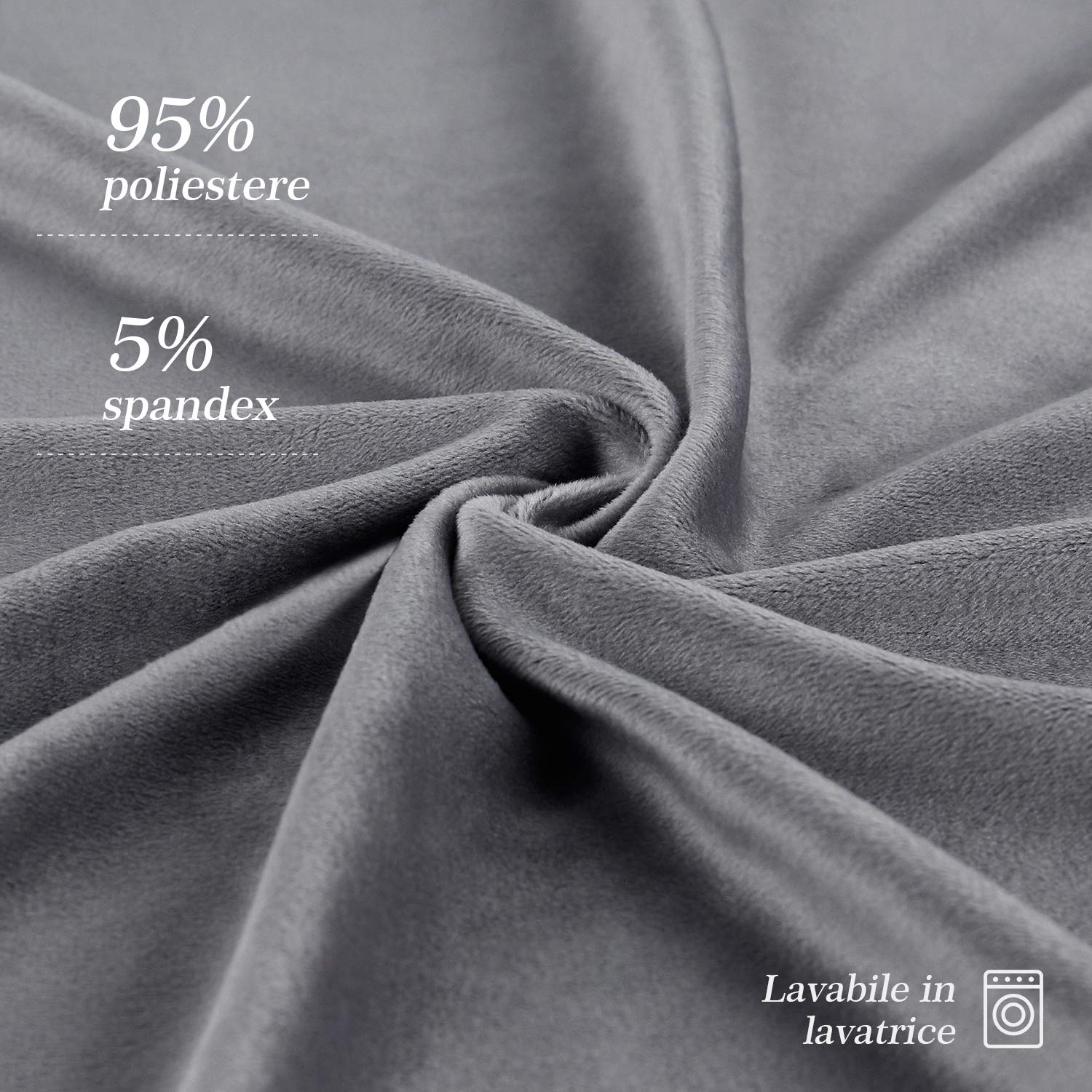 TAOCOCO Bed Headboard Covers, King Size Headboard Covers,Velvet All-inclusive Elastic Headboard Protection Cover for King/Double Bed,Grey Headboard