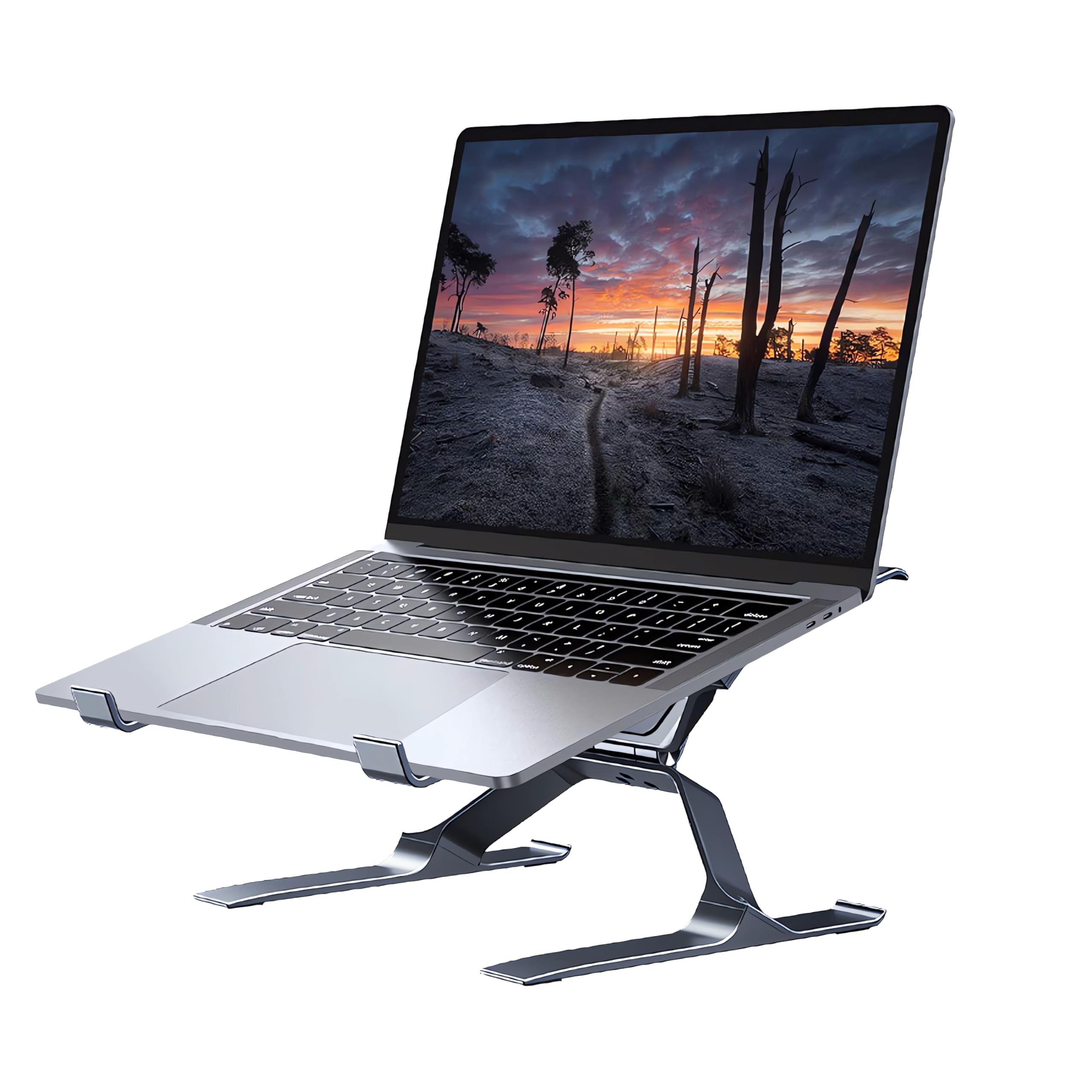 Adjustable Laptop Stand for Desk, Portable Laptop Riser, Ergonomic Computer Notebook Holder for MacBook Pro Air, Dell XPS, HP, Lenovo (13.3-17.3'')