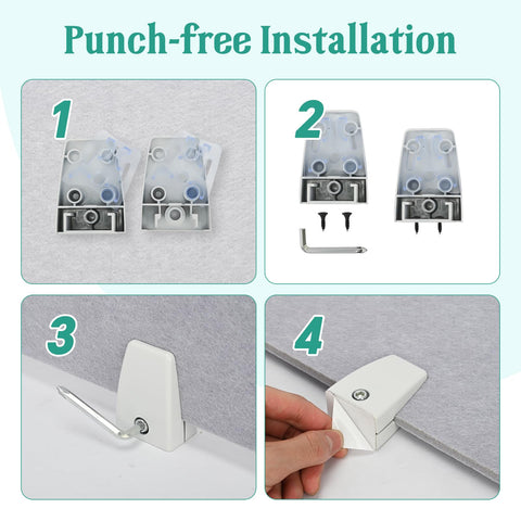 uyoyous 4 Pcs Acoustic Desk Divider Desk Partition 31.5 x 15.75 Inch Table Freestanding Up Privacy Panel Protective with Clamps Visual Distraction