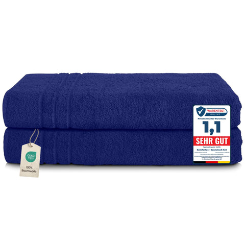 Komfortec Jumbo Bath Towels, 100% Cotton, Quick Dry, 80x200, Royal Blue