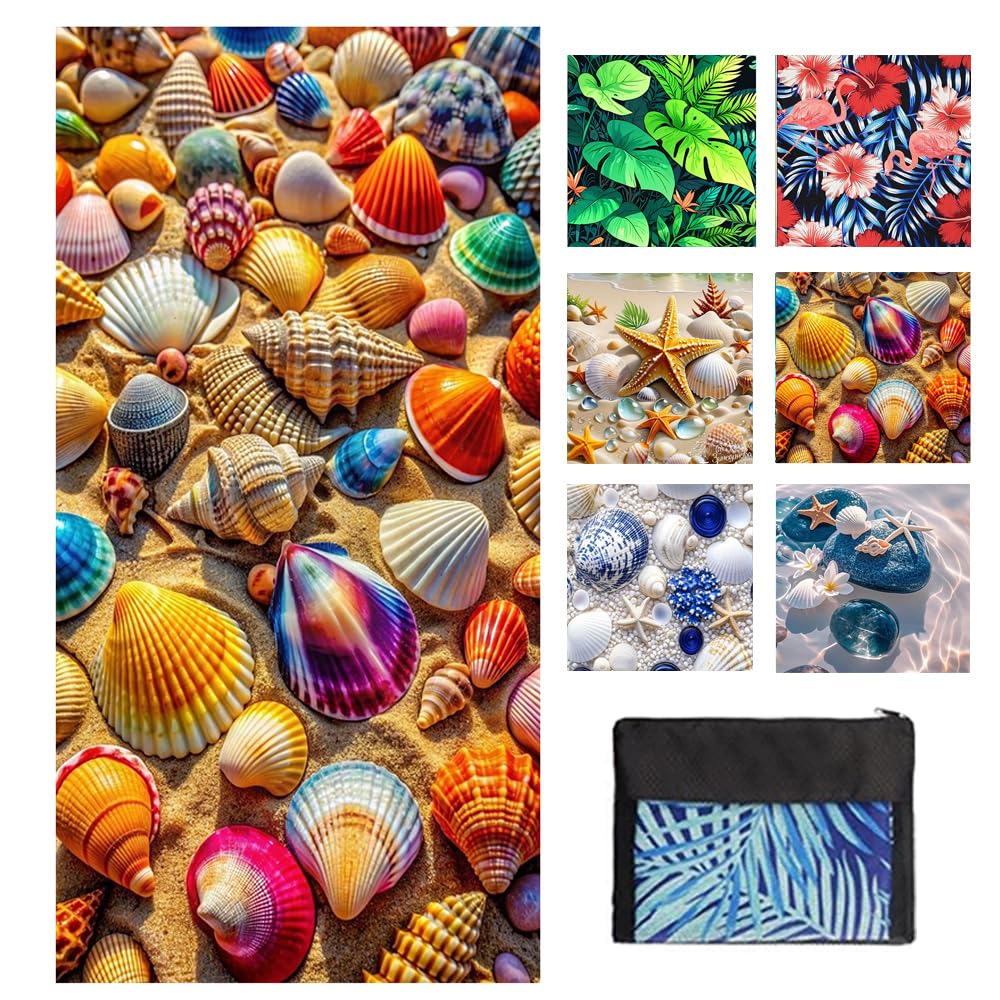 JAODFK Microfibre Beach Towel 71"X32" Quick Dry Lightweight Sand Free Large Thin Towels Travel Essentials For Adults Womens Swim Bath Accessories