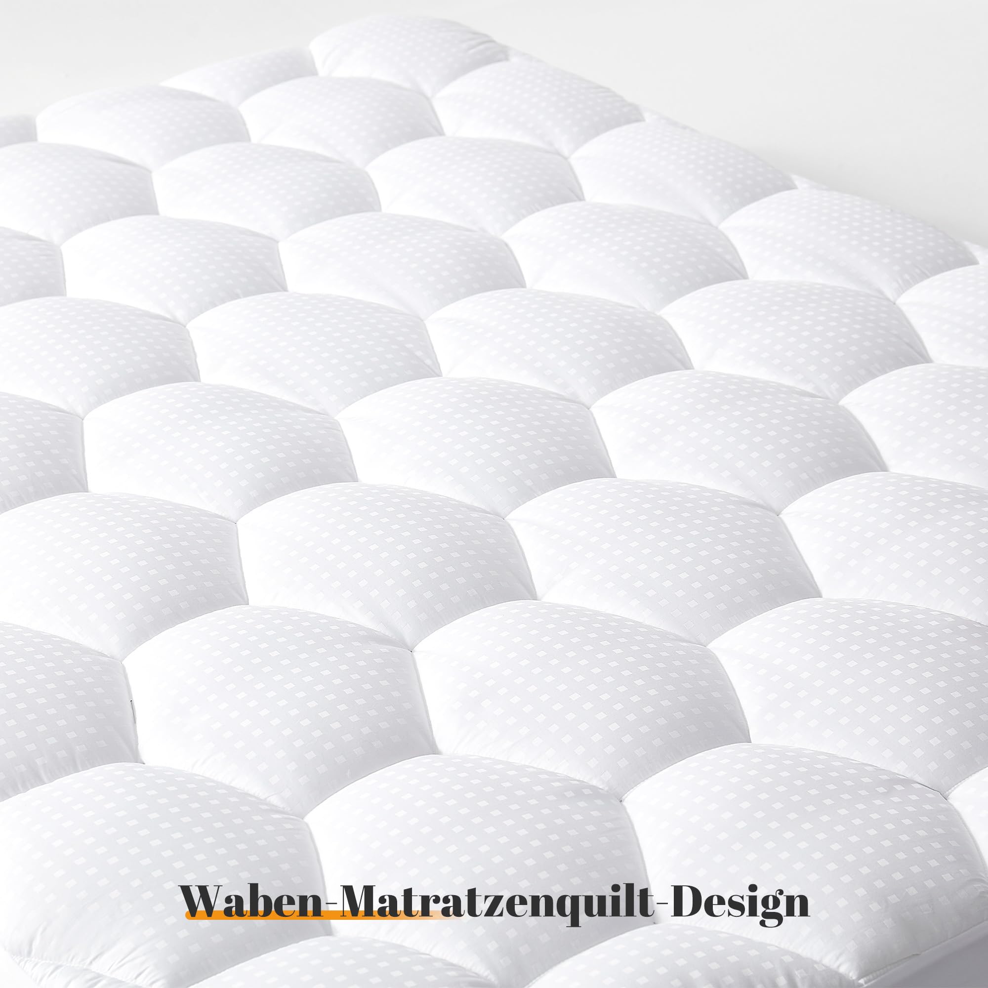 Sonive Mattress Protector 180 x 200 cm, Mattress Protector Covers for Mattress Toppers up to 38 cm, Oeko-Tex Certified Mattress Topper, Grey