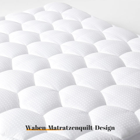 Sonive Mattress Protector 180 x 200 cm, Mattress Protector Covers for Mattress Toppers up to 38 cm, Oeko-Tex Certified Mattress Topper, Grey