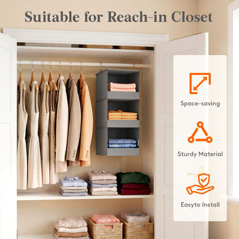 Lifewit Hanging Wardrobe Storage Organiser for Clothes, Collapsible