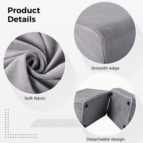 Adjustable Foot Rest Under Desk, Ergonomic Foot Support Cushion, Under Desk Ottoman with Washable Cover, Anti-Slip Design, Ideal for Office, Work