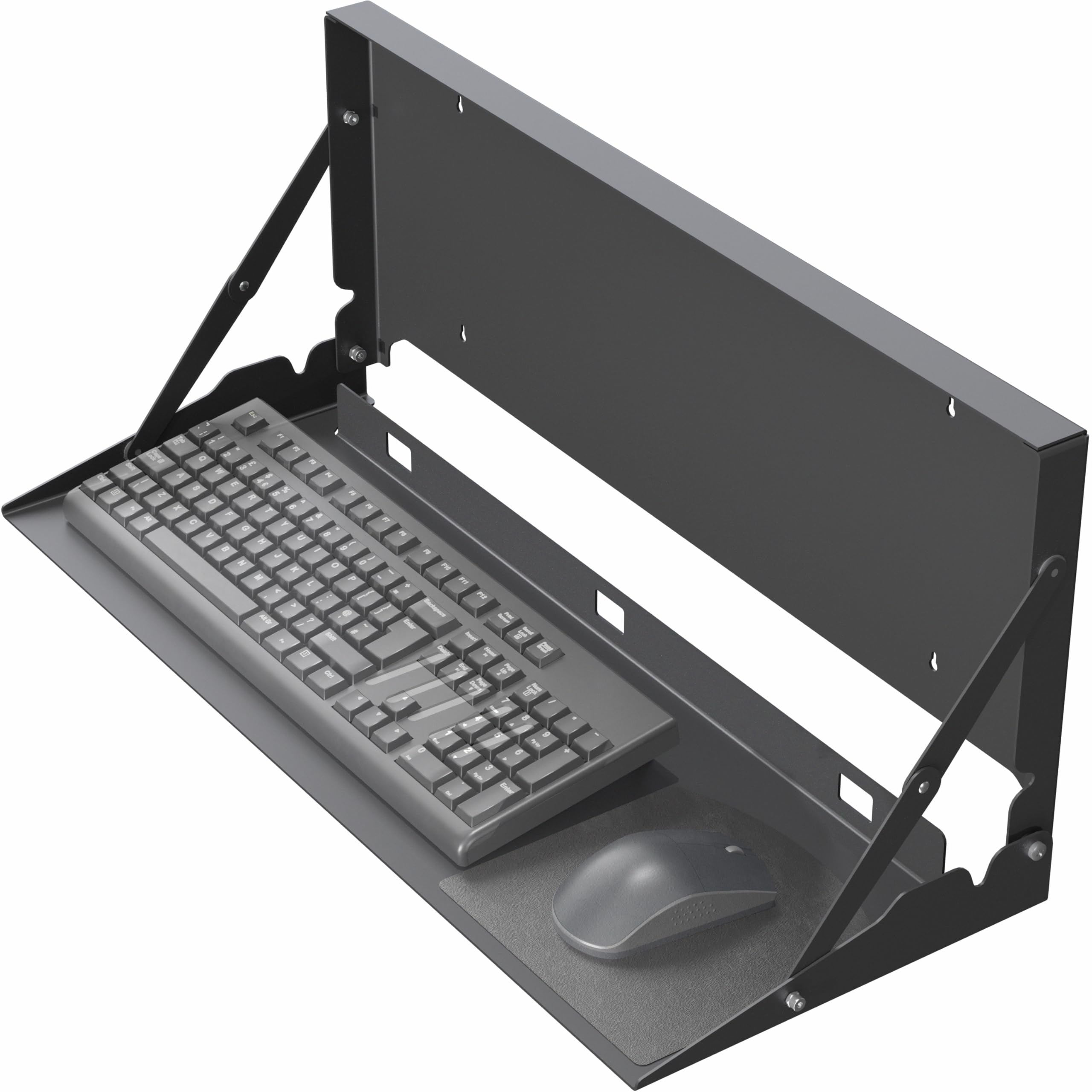 VIVO Black Flip Down 24 Inch Keyboard Tray Wall Mount, Mount-FDKB1