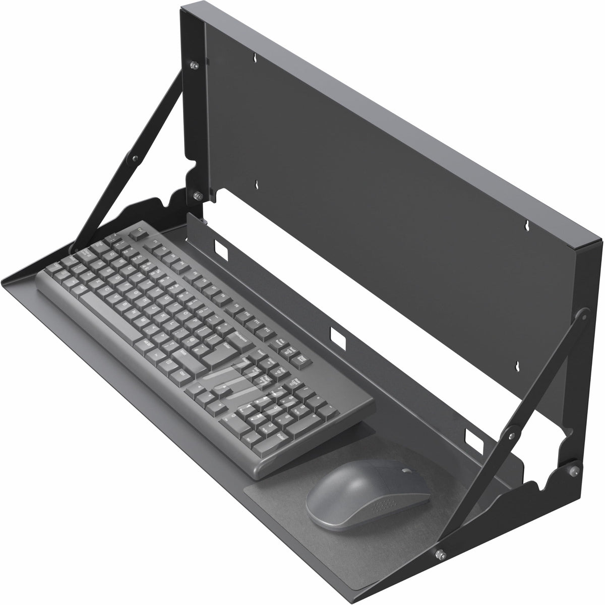 VIVO Black Flip Down 24 Inch Keyboard Tray Wall Mount, Mount-FDKB1