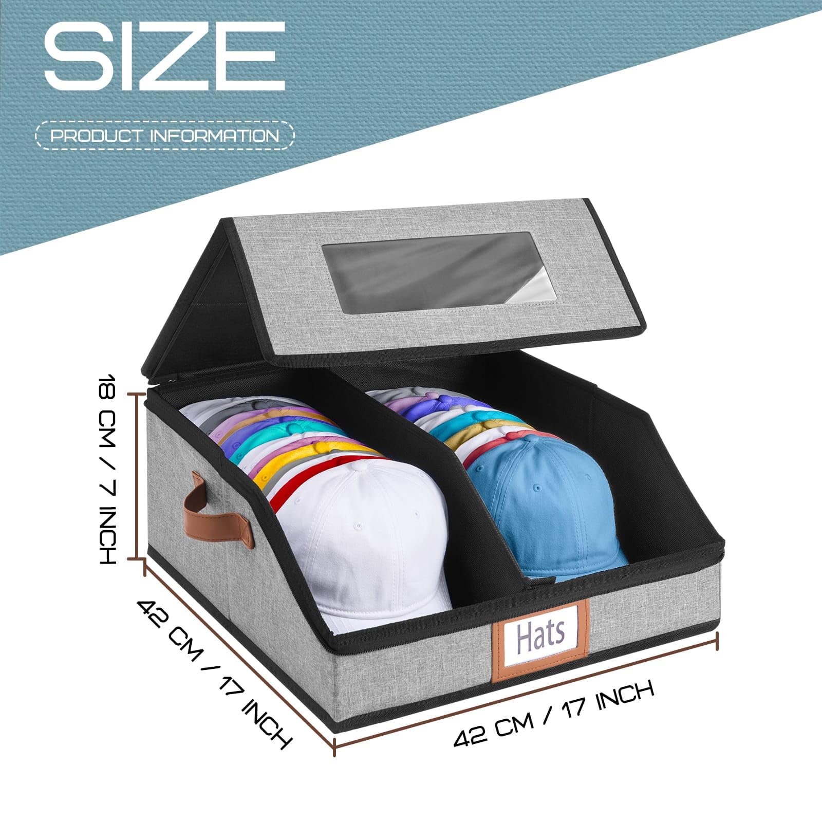 WERNNSAI Hat Storage for Baseball Caps, Holds up to 28 Hats