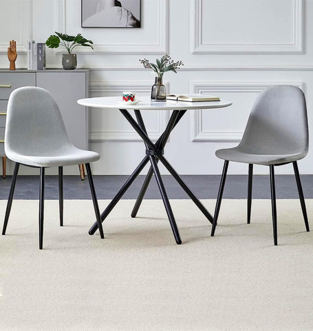 Hallowood Furniture Cullompton Small Space Dining Table and Chairs Set 2