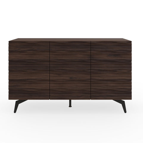 GFW Bantham Large Sideboard For Living Room. Modern Wooden Sideboard With Textured Finish, Walnut, H72.cm x W106cm x D39cm