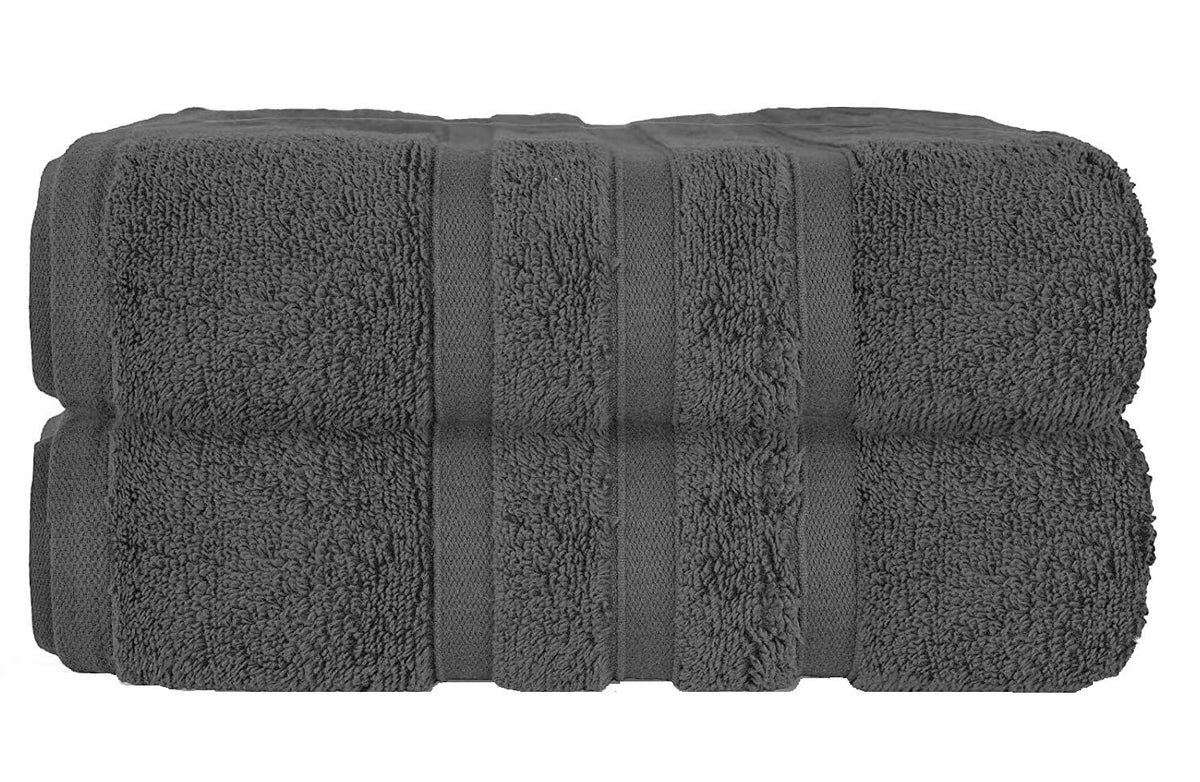 Uk Furniture 2 Pack Extra Large|95x200cm| Super Jumbo Bath Sheet Towels100% Egyptian Cotton 700GSM Super Soft Towel Set. (Charcoal)
