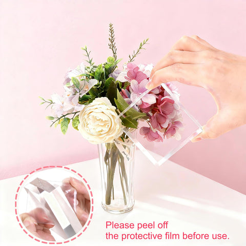 Hacaroa 6 Pieces Acrylic Square Display Block, 3 x 3 x 1 Inches Clear Polished Acrylic Cube Risers