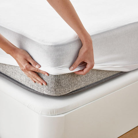 Pikolin Home PP05 Waterproof and Breathable Terry Mattress Protector 100% Cotton, white, 90 x 190/200 cm