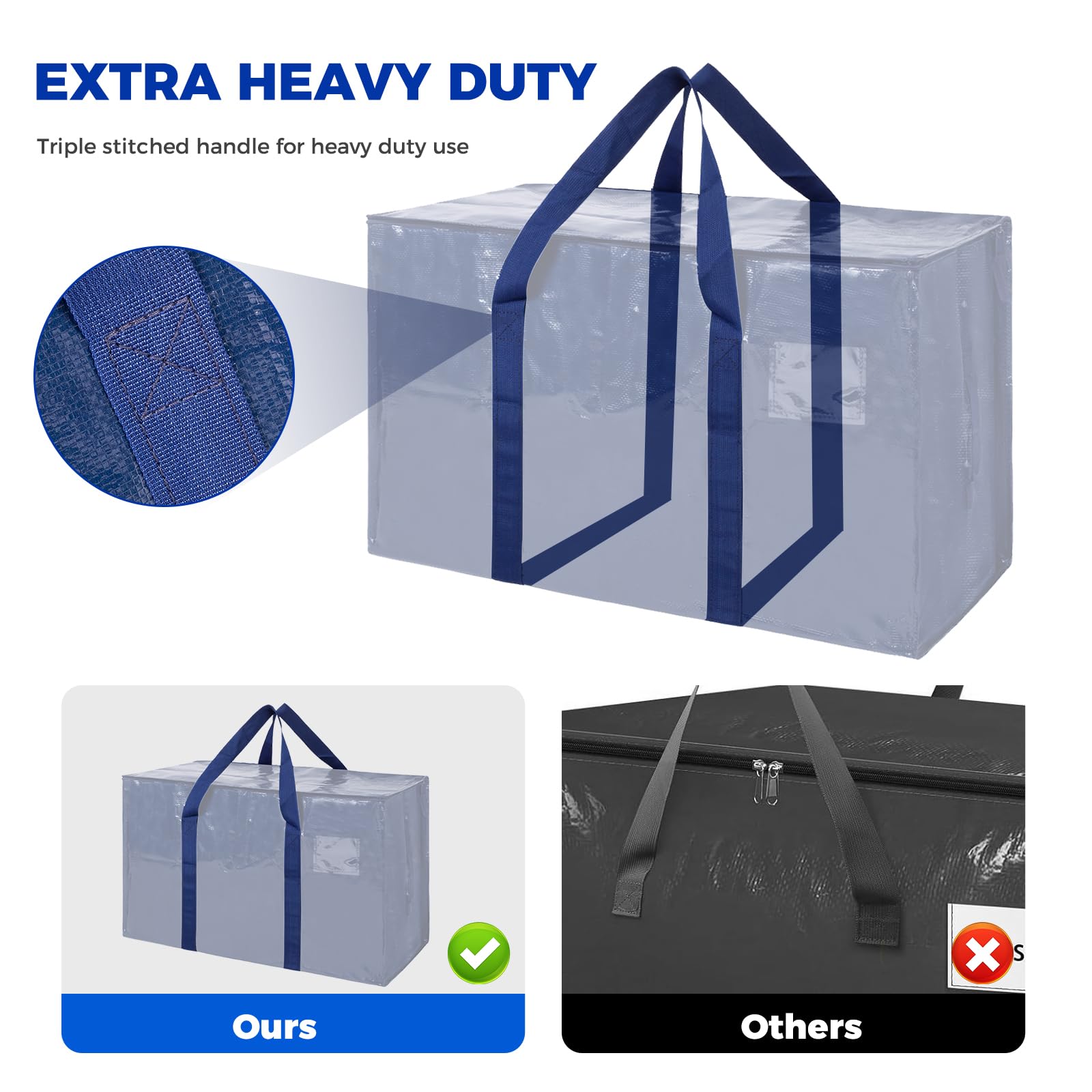 ZFWDSY Moving Bags 93 L,8-Pack Storage Bags Moving Boxes Alternatives