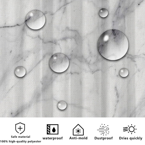 FAIRYGATE Shower Curtains for Bathroom Outdoor Shower Curtain 180x180cm Heavy Duty Weighted Mould Proof Resistant Waterproof Bath Curtain with 12