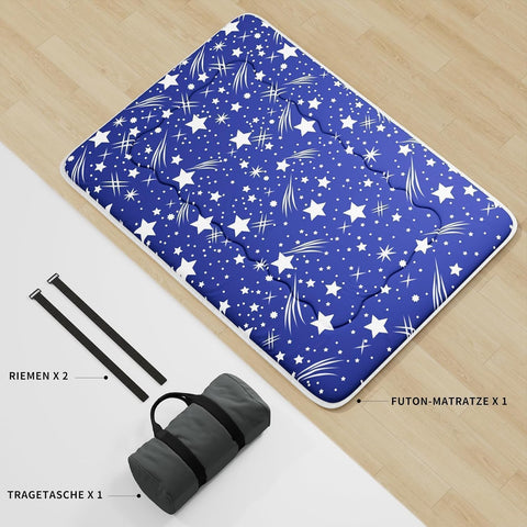 Kiseely Japanese Futon Mattress, Foldable Tatami Mat Portable Dormitory Sleeping Pad With Bag & Strap