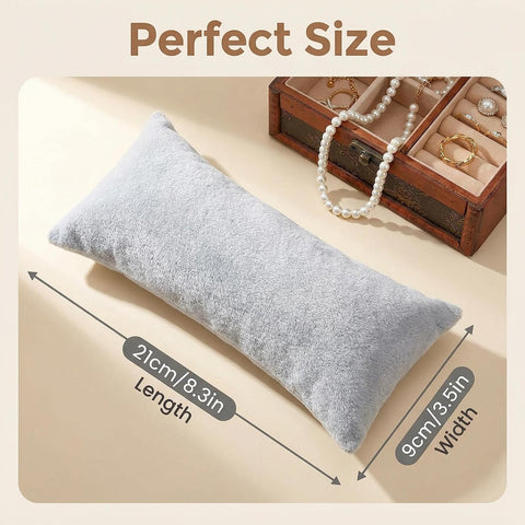 Upstore 2 Pcs Velvet Watch Display Pillows Long Pillow Form for Bracelets Bangles Jewelry Displays Luxury Show Organizer Cushions for Retail