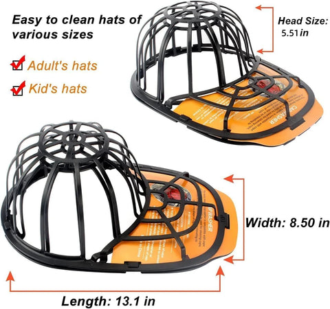 ZLBRWSR 3 in 1 Hat Washer for Baseball Caps, Laundry Frame, Anti-Deform Washing Machine Protector