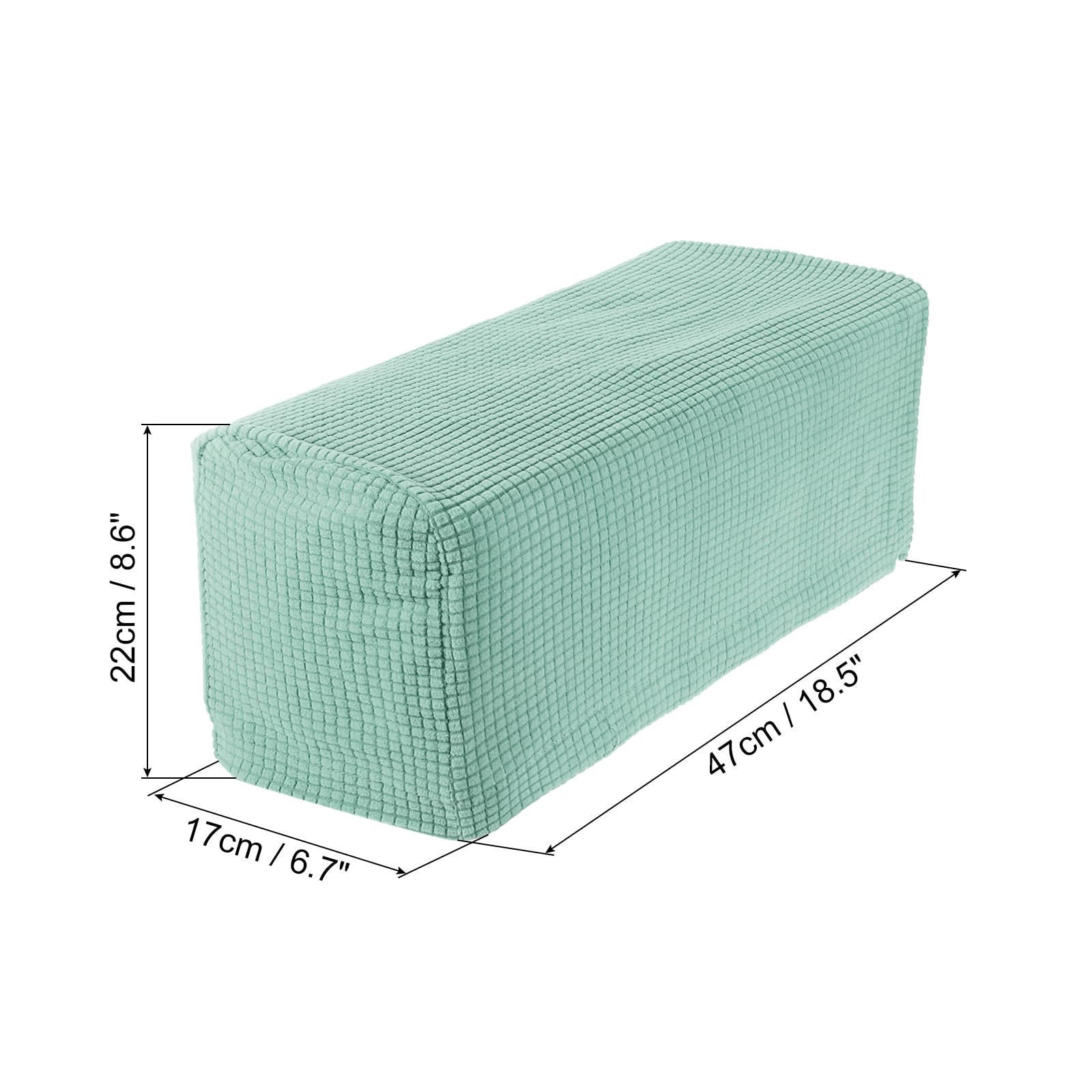 sourcing map 2pcs Stretch Armrest Covers for Chairs/Sofas, Couch Arm Covers with Twist Pin, Furniture Protector Slipcovers Mint Green