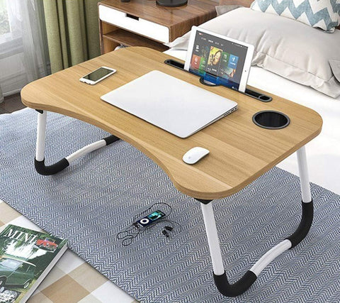 Supreme Supplies Premium Laptop Bed Table for Ultimate Comfort and Efficiency, Foldable Lap Desk For Bed and Sofa Breakfast Bed Tray