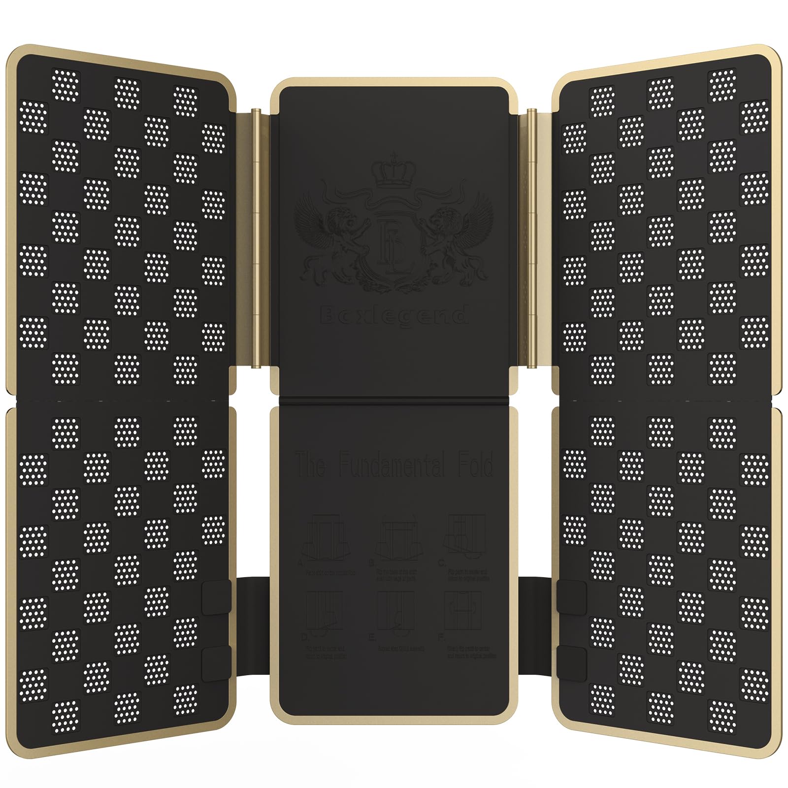 BoxLegend V7 Folding Board for Clothes, Premium with Metal Edges, Black