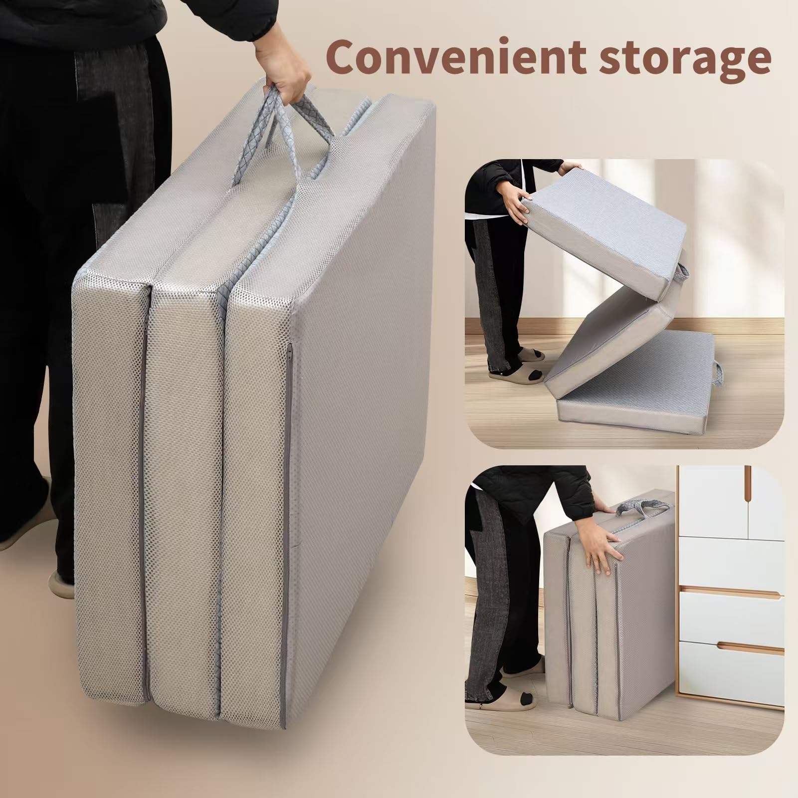 Gwydre Tri-fold 190 * 75 * 10cm Small Single Memory Foam Mattress