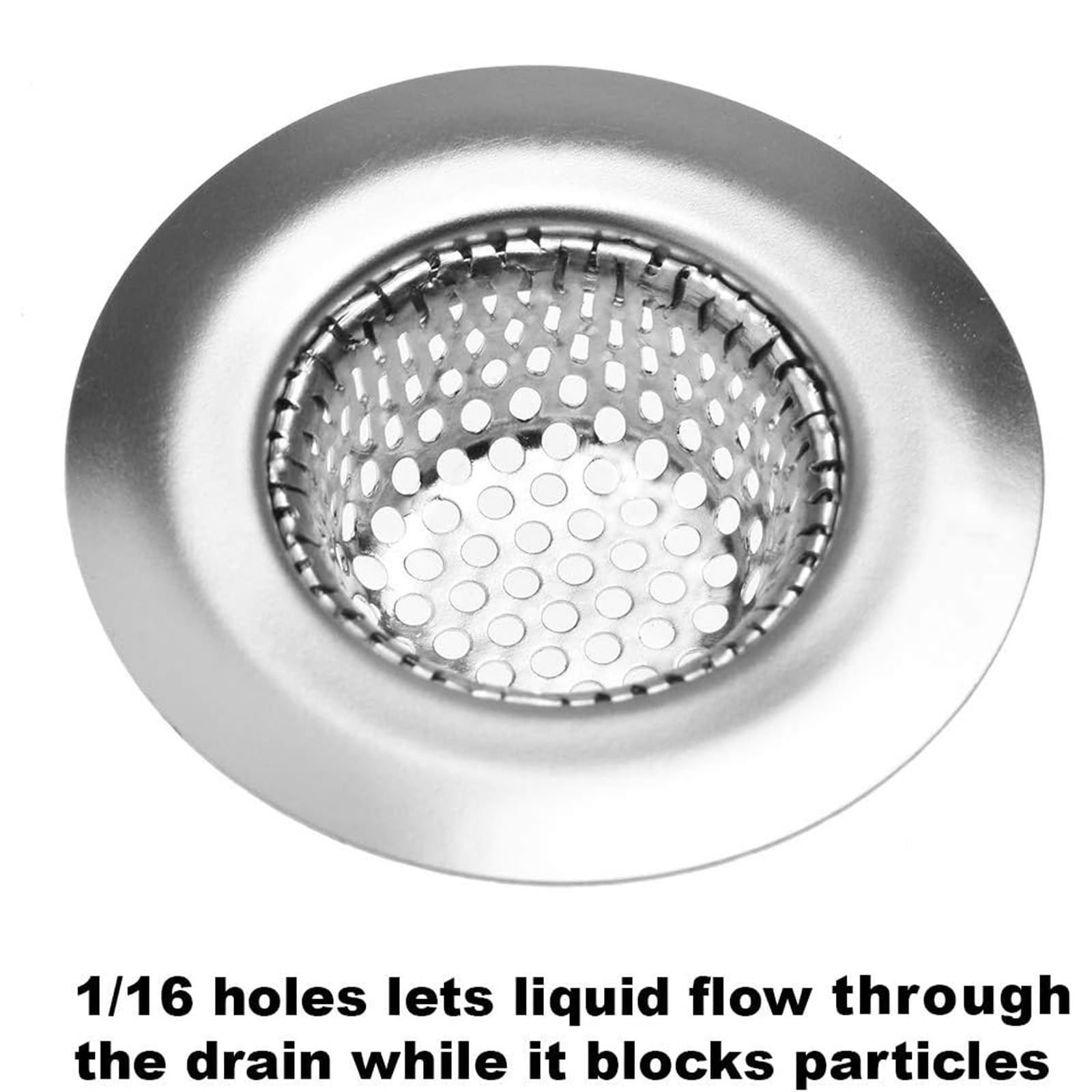 RSYHVG Bathroom Sink Strainer, Utility, Slop, Bathtub Lavatory Sink Drain Strainer Hair Catcher, Stainless Steel Shower Drain Strainer, 3 Pack