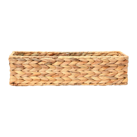 Household Essentials Water Hyacinth Rectangular Storage Basket, Natural