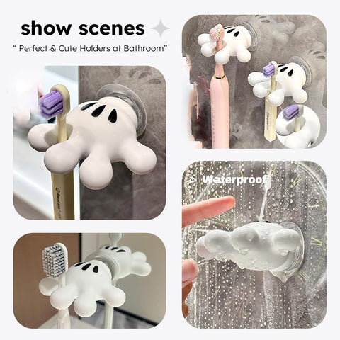 2 Pack Rain Boot Toothbrush Holder Silicone Cute Organizer for Your Bathroom Perfect Toothbrush Holder for Children,Safety Razor Stand Multi Purpose