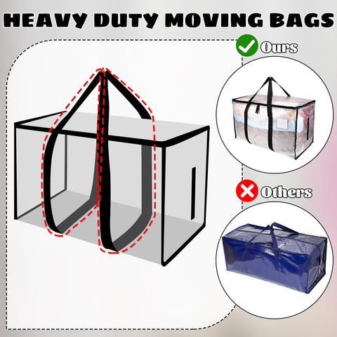 Dntorx 10 Pack 90L Moving Bags Heavy Duty Storage Bag Dorm Moving Essential