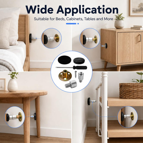 SHUIYUE 4 Pack Headboard Wall Protectors, 26-80mm Adjustable