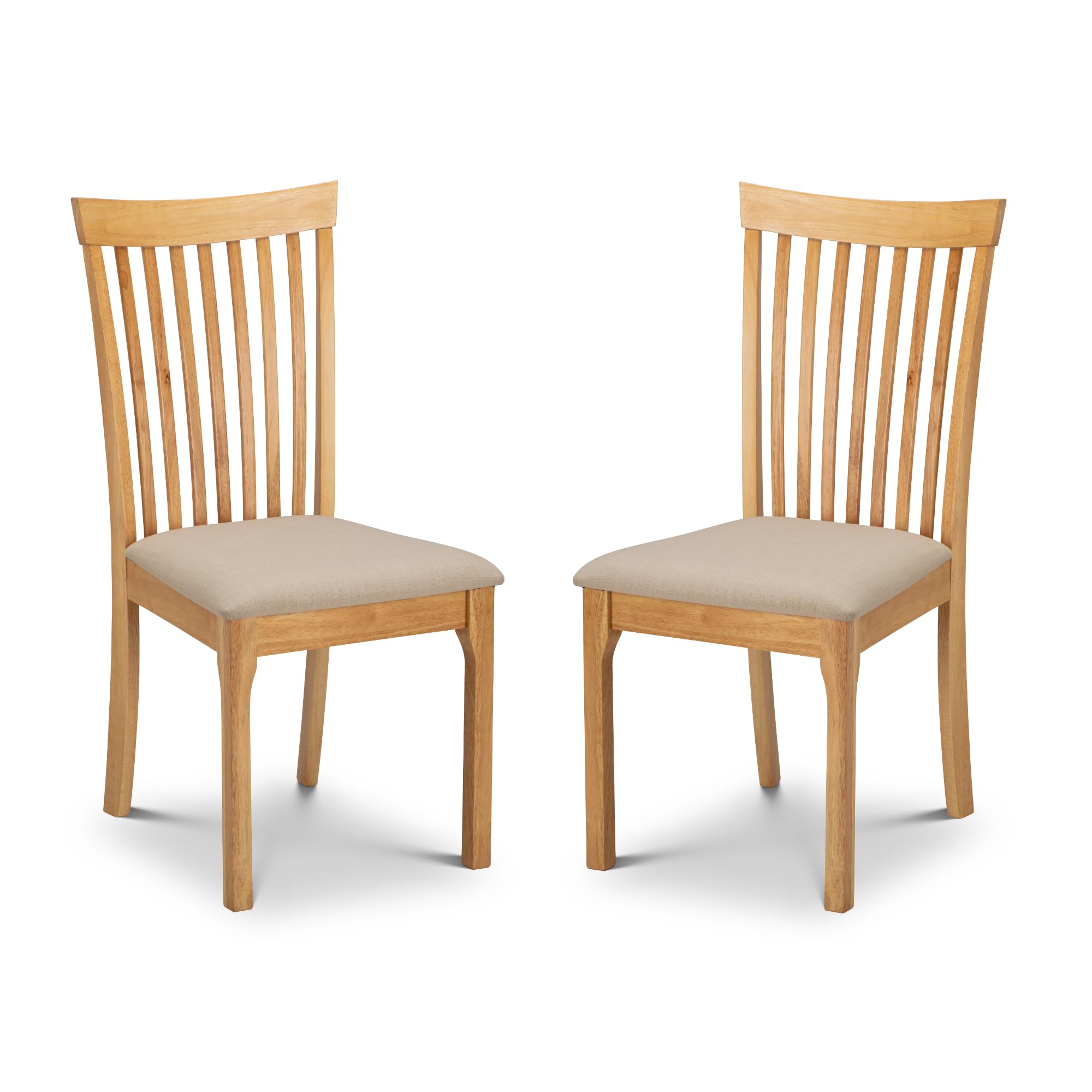 Julian Bowen Ibsen Dining Chairs, Set of 2, Solid Wood - H94 x W55 x D45cm