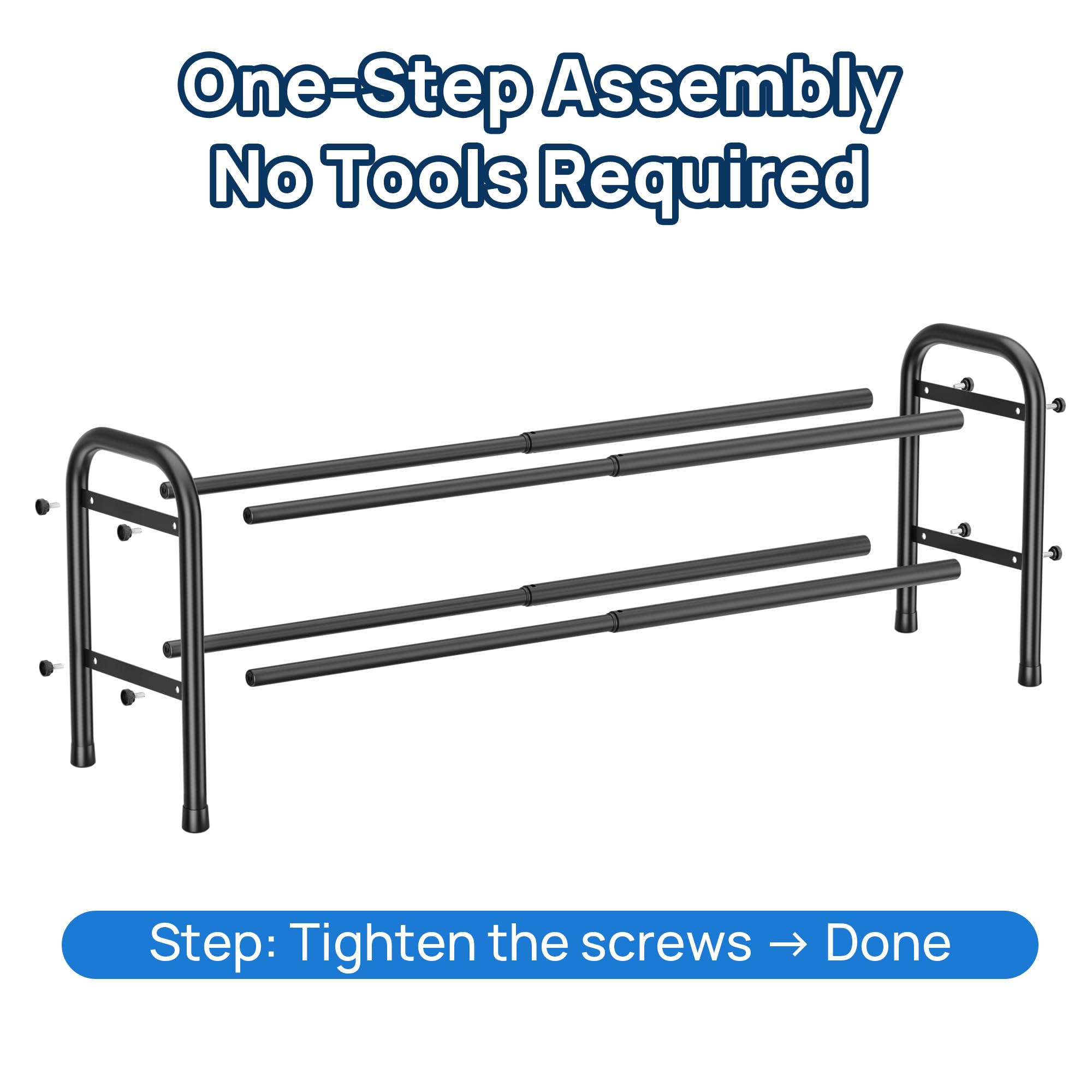 ENJOYBASICS Expandable Shoe Rack, 2 Tier Adjustable Shoe Storage Shelf