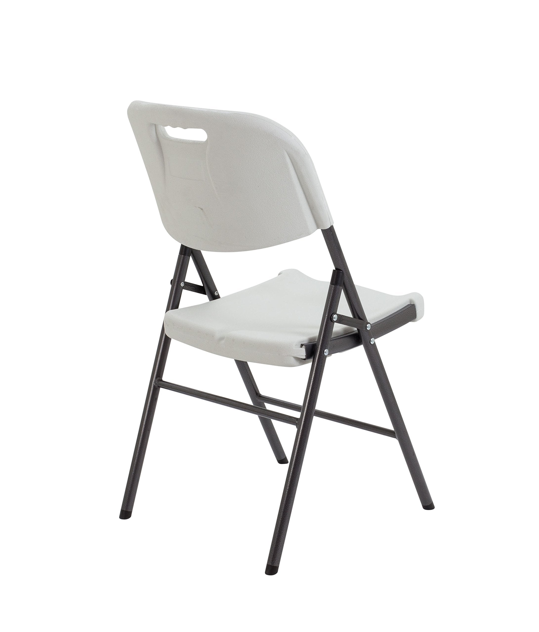 Office Hippo Occasional Folding 4 Leg Chair, Plastic, White