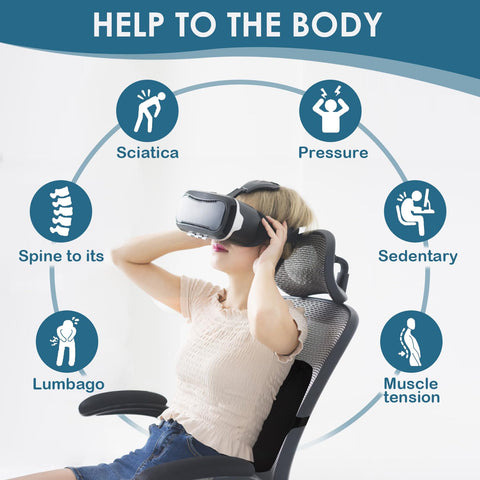 HomDSim Memory Foam Lumbar Cushion Lower Back Support Pillow Posture Correcting Car Seat Home Office Chair (Black)