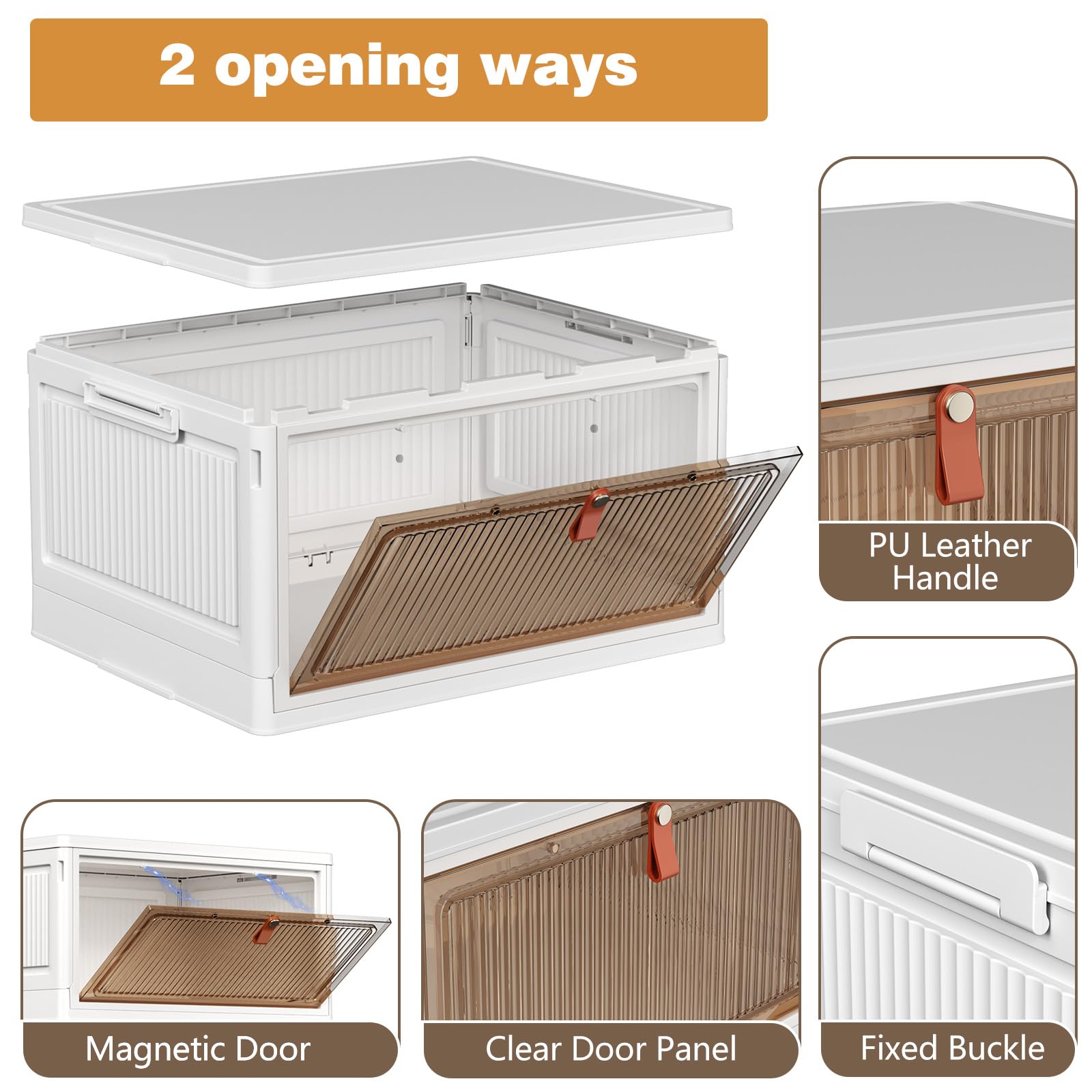 PurKeep Storage Boxes with Lid - 28L*4 Tier Plastic Storage Box with Lid