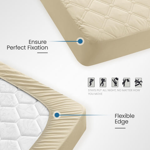 Ystyle Fitted Sheet 140 x 200 cm, Microfibre, Fitted Sheet - Mattress Height up to 30 cm, Khaki