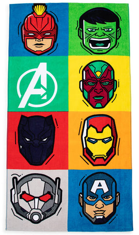Jay Franco Marvel Avengers Pop 86cm x 162cm 100% Large Cotton Beach Towel