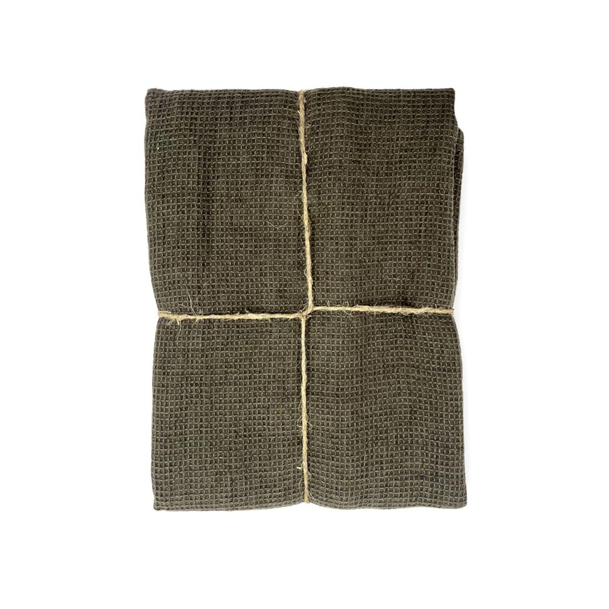 Fine Waffle Pique Bath Towel Sauna Towel Linen Stonewashed (Camouflage, 70 x 100 cm)