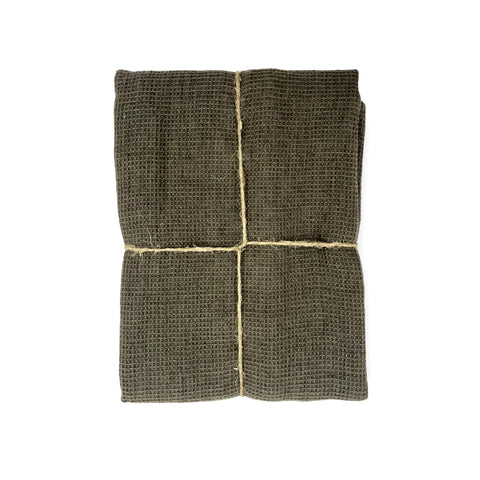 Fine Waffle Pique Bath Towel Sauna Towel Linen Stonewashed (Camouflage, 70 x 100 cm)