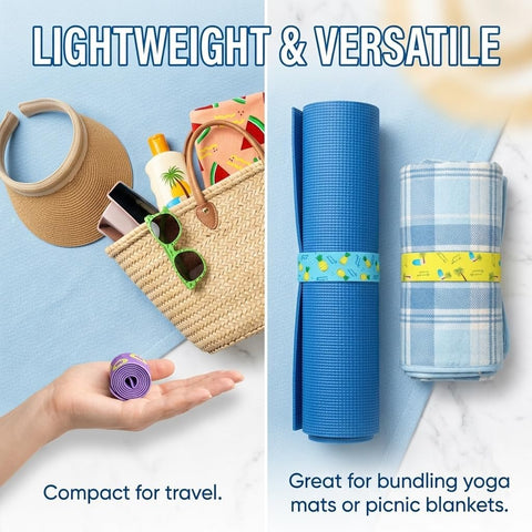 5Pcs Beach Towel Bands for Sun Loungers,Widen Elastic Sunbed Straps for Beach Towels,40x4.7cm Non-Slip Windproof Sunbed Bands,Heavy-Duty Pool Chair