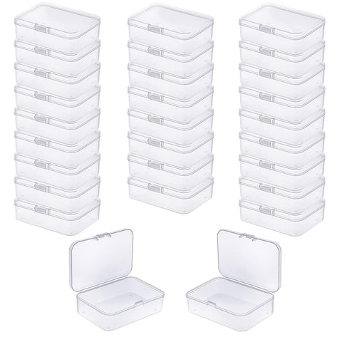 LJY Clear Mini Storage Boxes, 28 Pack, 3.3 x 2.2 x 1 in