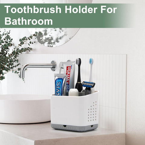 toprance Toothbrush Holder Anti-slip Electric Toothbrush Holder For Bathroom Countertop