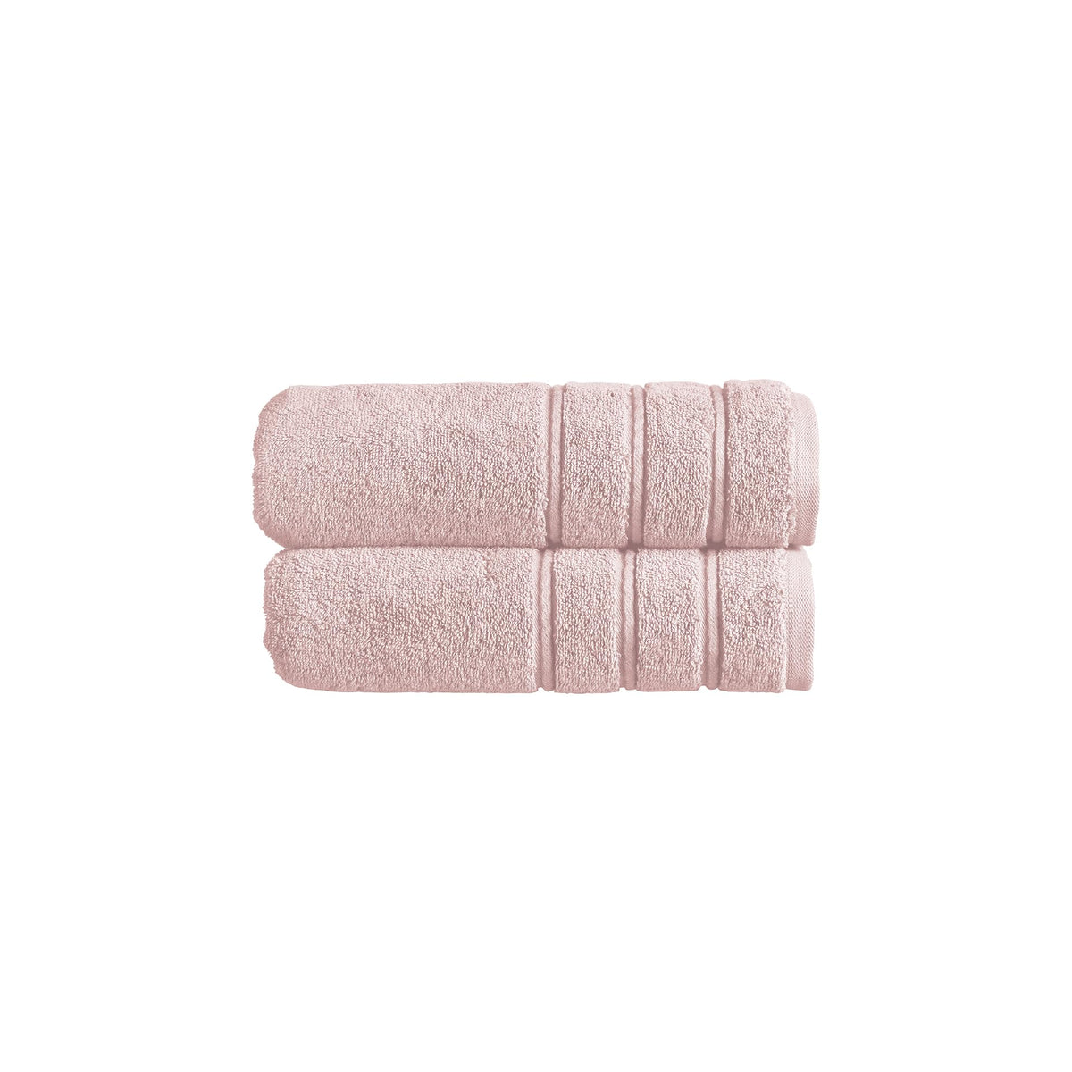 Christy Antalya Large Bath Towels | Set of 2 | 100% Turkish Cotton | 600GSM | Soft Plush Luxury Towel Set | 70cm x 125cm | Quick Dry | Pale Pink