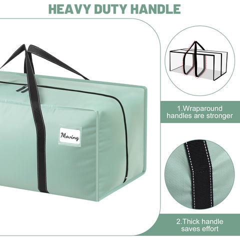 Dntorx 8 Pack 90L Moving Bags, Heavy Duty Waterproof Storage Bags, Green