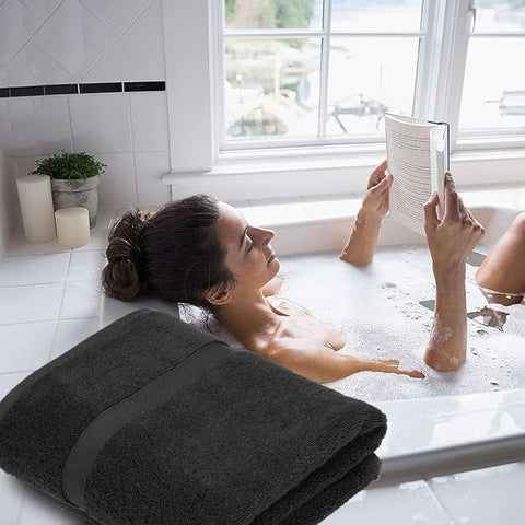 Hieftan Towels Bath Sheet Set – 100% Cotton Pack of 2 Extra Large Bath Sheets Towel 600gsm Highly Absorbent Rapid Dry Super Sheets for Bathroom 140 X