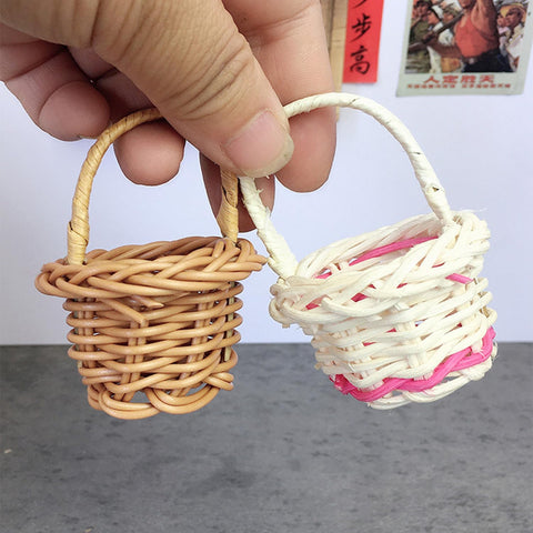 EOWVISN 10 Pieces Mini Cargo Basket, Creative Woven Basket, Home Decoration, Doll House Accessories, Photography Props.